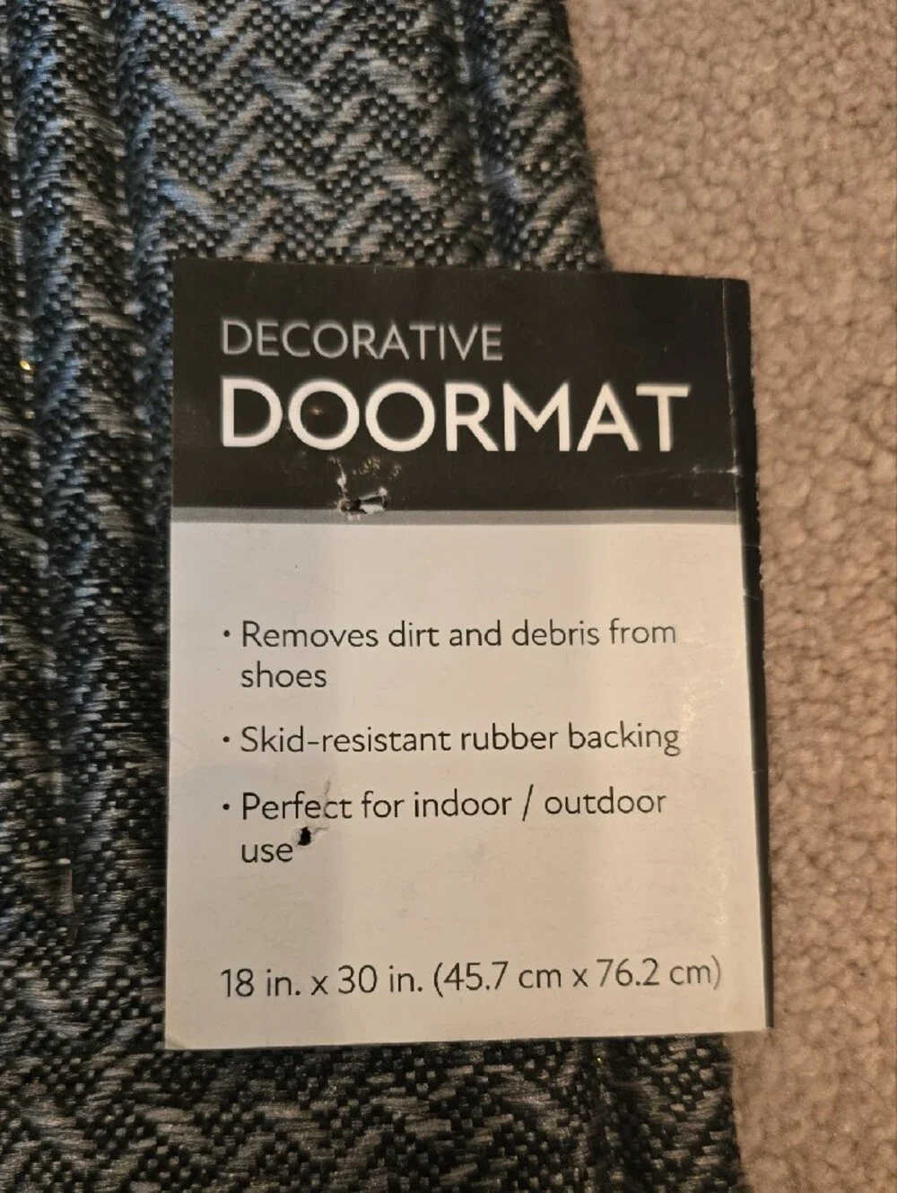 Black Woven Indoor/Outdoor Doormat